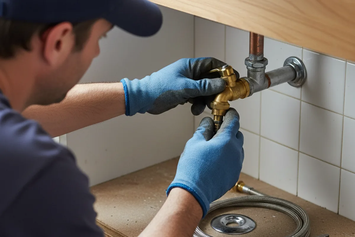 Shutoff valve and fitting work during Repiping in Philpot